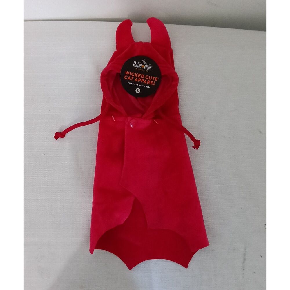 Thrills Chills Wicked Cute Cat Devil Costume Red Size S New